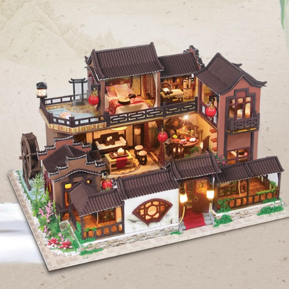 香港で購入　中国人作家の作品 Amazon.co.jp: SCZWP8 建築モデル風景型中国の中庭フィールドタイプの