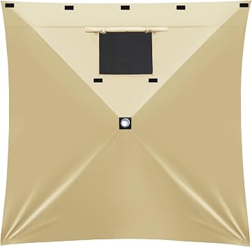 MASTERCANOPY Wind Screen Side Panel with Window for 12x12 Escape Screen Shelter Canopy Tent - Weatherproof, UV Resistant Sun Shade Attachment Accessory Beige, 1 Pack