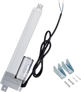 JQDML 8"/200mm Stroke DC 12V Linear Actuator 66lbs/300N Speed 1.77"/sec Electric Actuators IP54 with Mounting Brackets