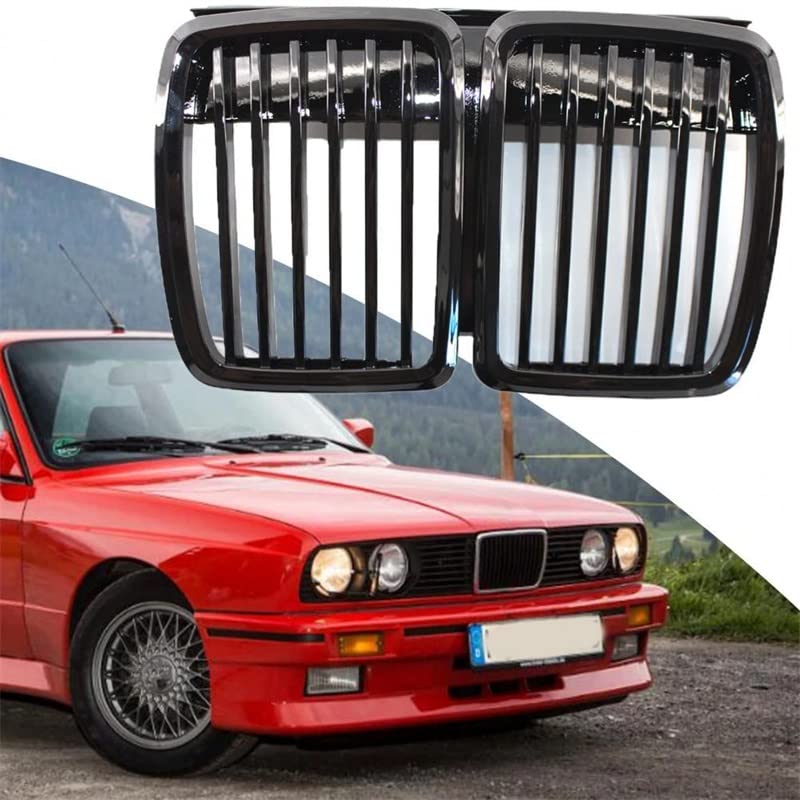 Rejilla delantera E30 negra brillante para Serie 3 2