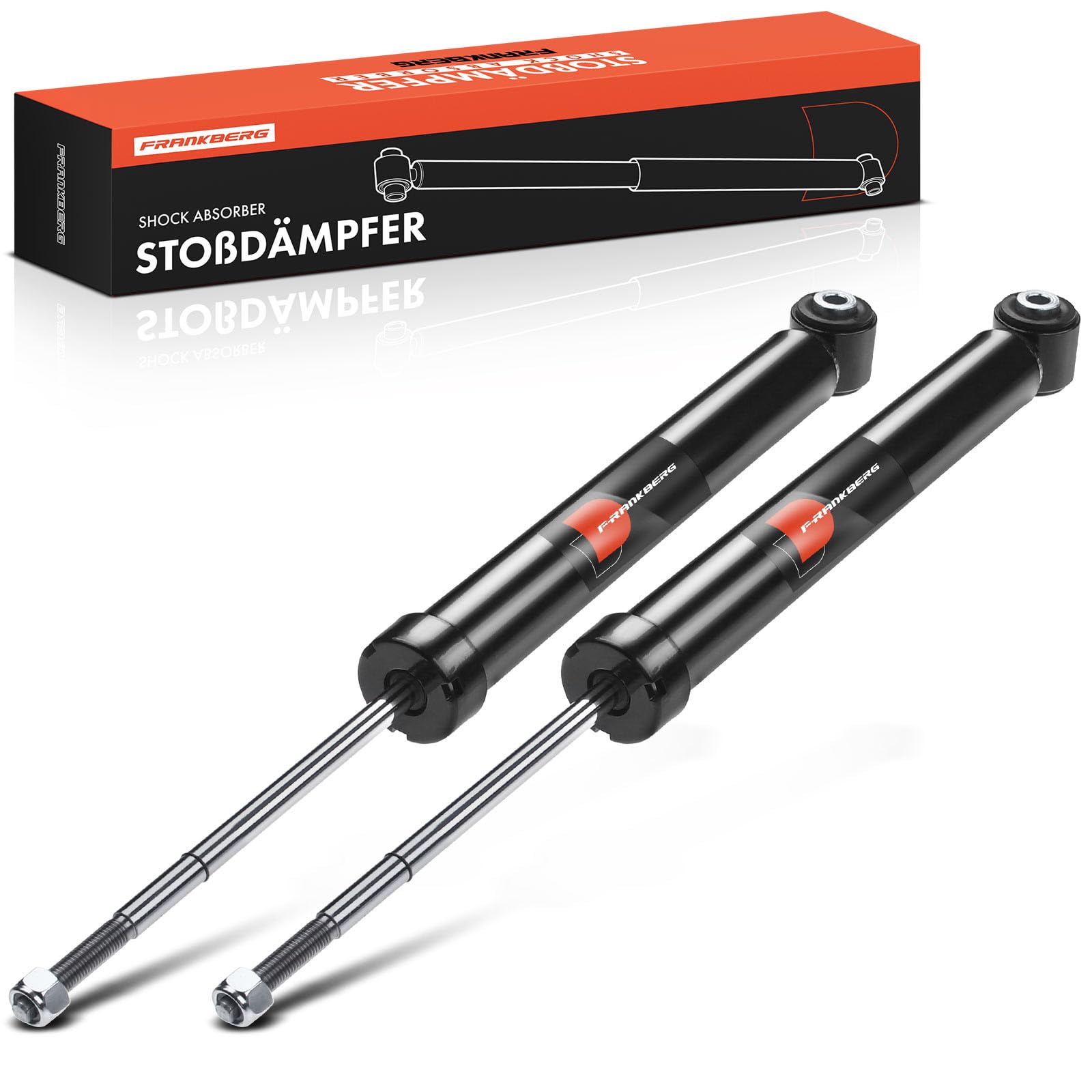 Frankberg 2 amortiguadores traseros 577 mm presión de gas 556275 | Compatible con: L.u.p.o 6E1 6X1, Arosa 6H1