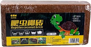 fibra coco | Camada casca coco Tijolo fibra coco - fibra coco Acessórios naturais do habitat da tartaruga para tartarugas, sapos, Pinnkl