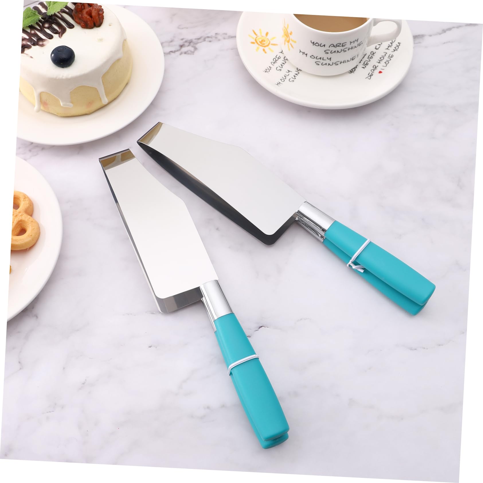 Hemoton Stainless Steel Cake Layer Slicer Serrated Cake Knife Easy for Party Wedding Birthday Professional Random Color