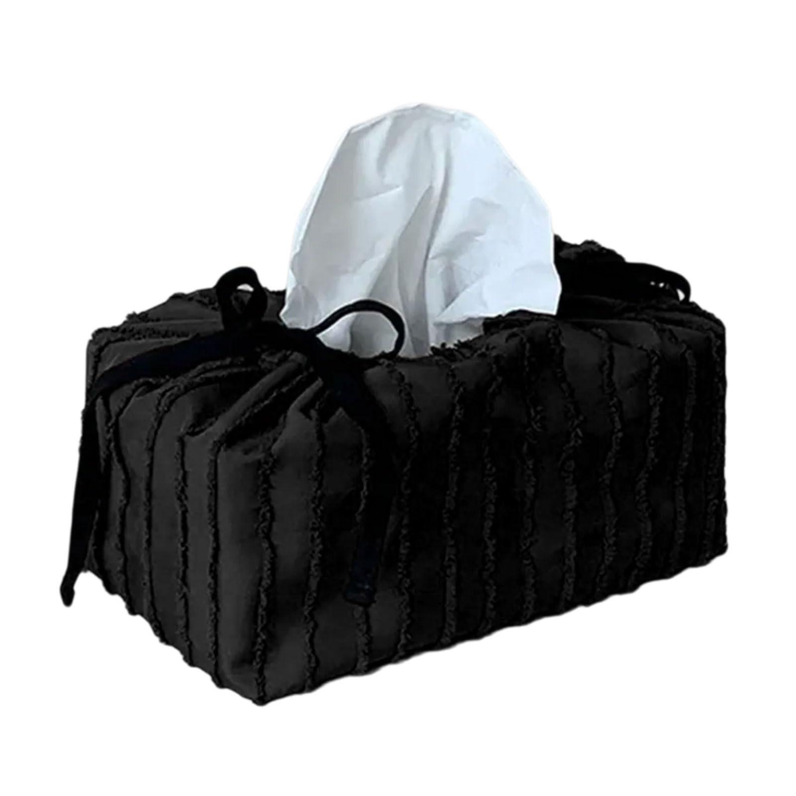 Tsophreniq Decorative Tassels Tissue Holder Polyester Materials Napkin Holder Organiser Living Room Bedroom Essential Elegant Square Tissue Box Cover