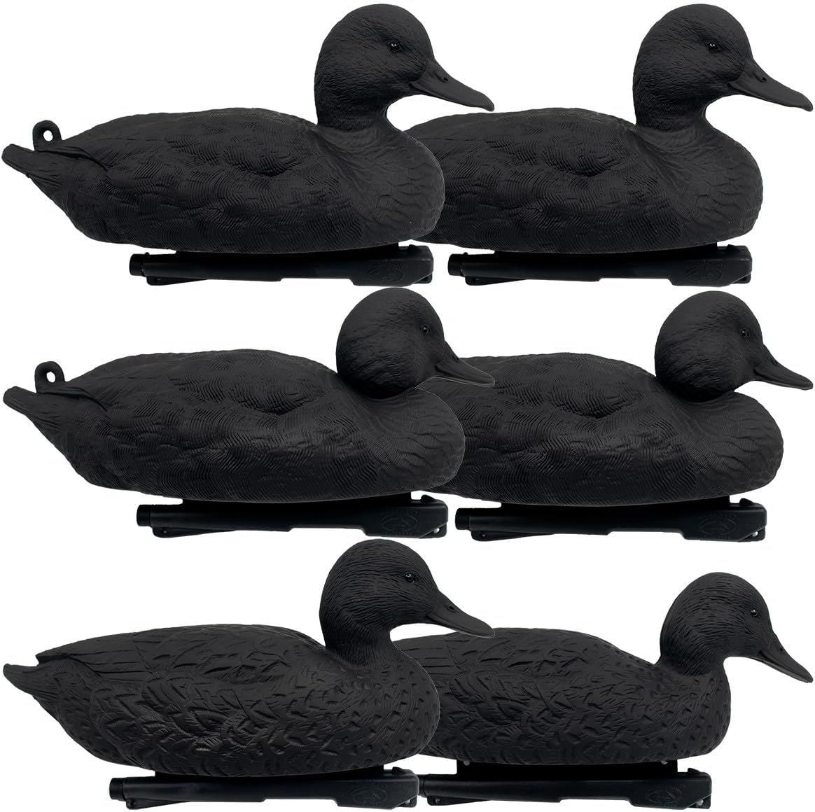 Rig Em Right Blackouts Duck Decoys, 6 Pack