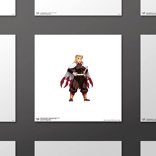 Miniatura 3 de Trends International Gallery Pops Demon Slayer - Arte de pared Kyojuro Rengoku Flame Hashira, versión sin marco, 12 x 12 pulgadas