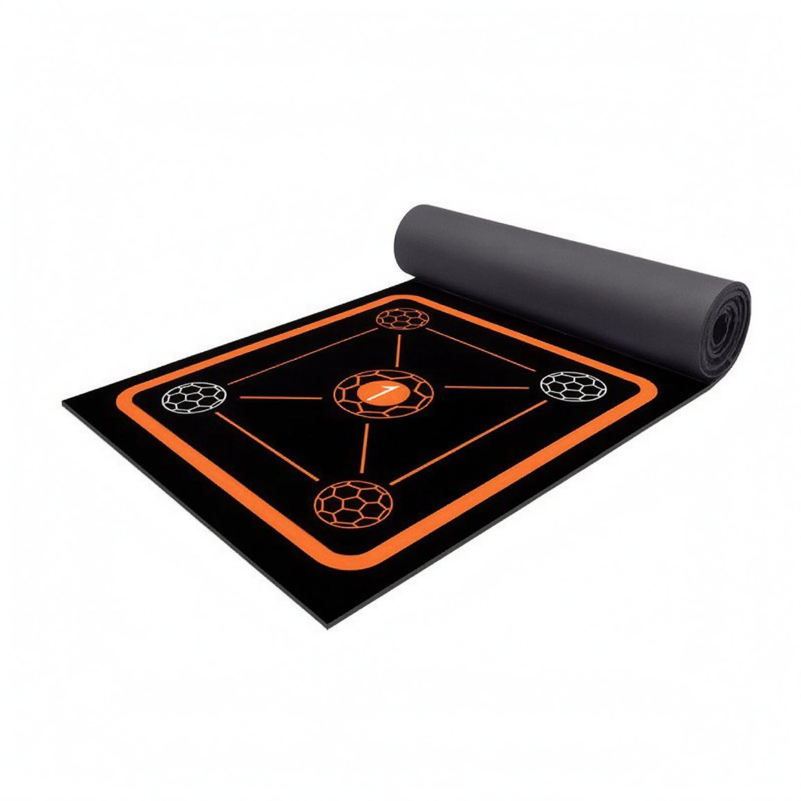 Wear-Resistant Agility Training Mat Non-Slip Footwork Training Mat Quick-Drying Sports Gear Water-Absorbing for Stepping Exercises, Org-wht - 1-6-Grid-image-42