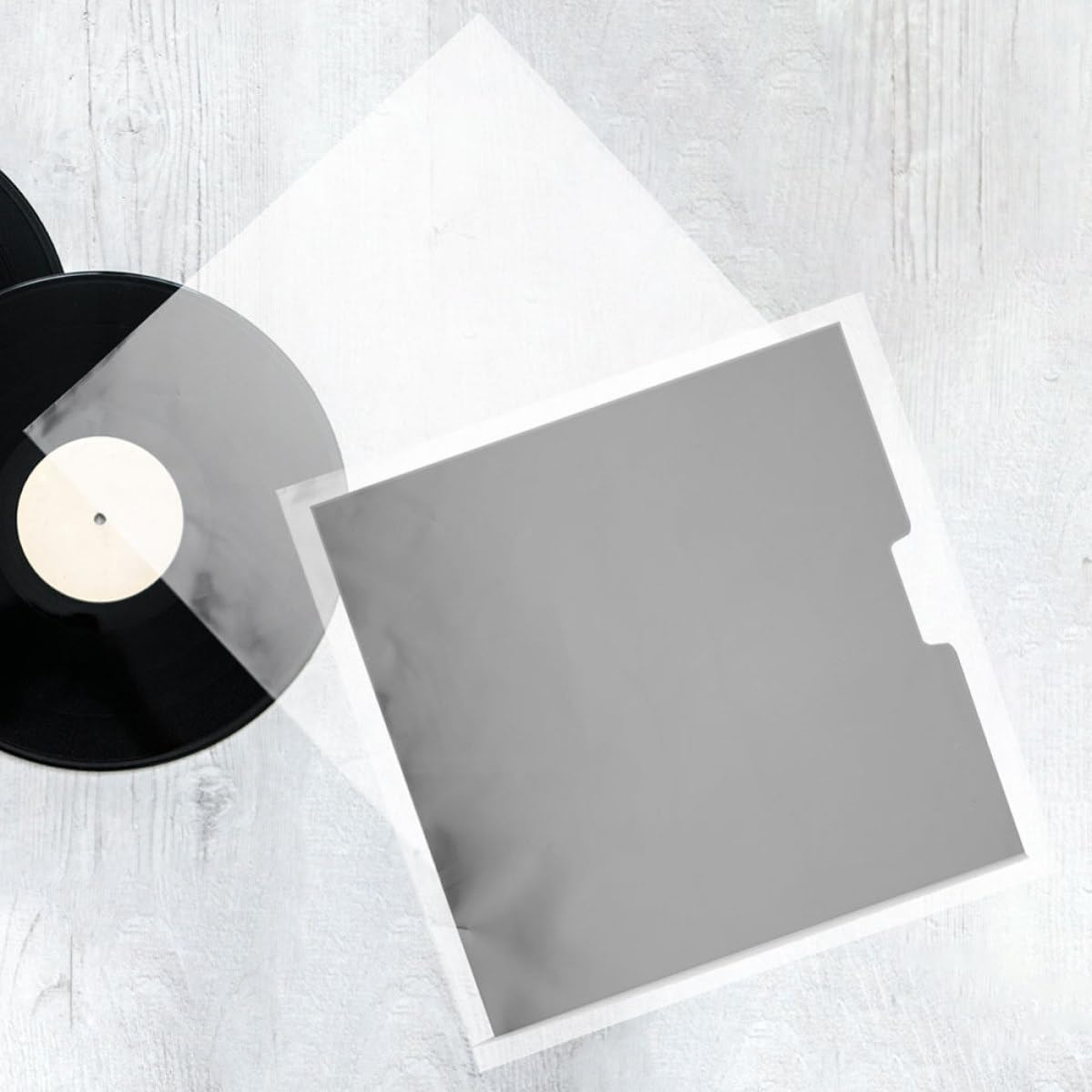 Vinyl 50pcs Protector Plastic Adhesive Outer Sleeves Self Record Bags | Opp Flat Pocket Design, Album Cover Storage, Supplied for Vinyl Record Lovers