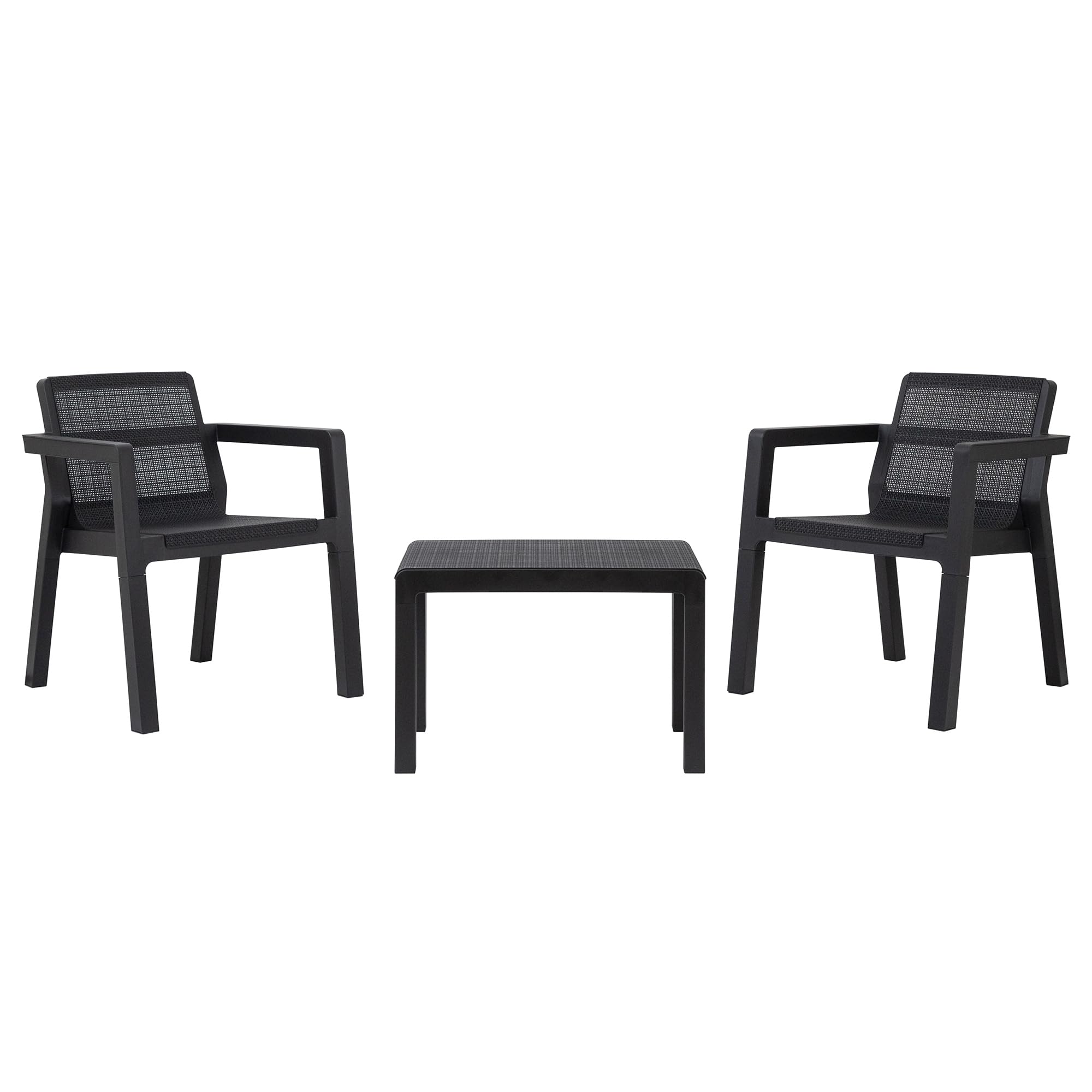 Salon de jardin Riviera Toomax Plastmeccanica en résine injectée anthracite