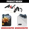 1 pair: mobile mobile game controller portable gaming gamepad for pubg mobile / fortneitee mobile / call of duty (cod) mobile for iphone / android ifyoo z108 fire shooter buttons handle l1 r1 triggers