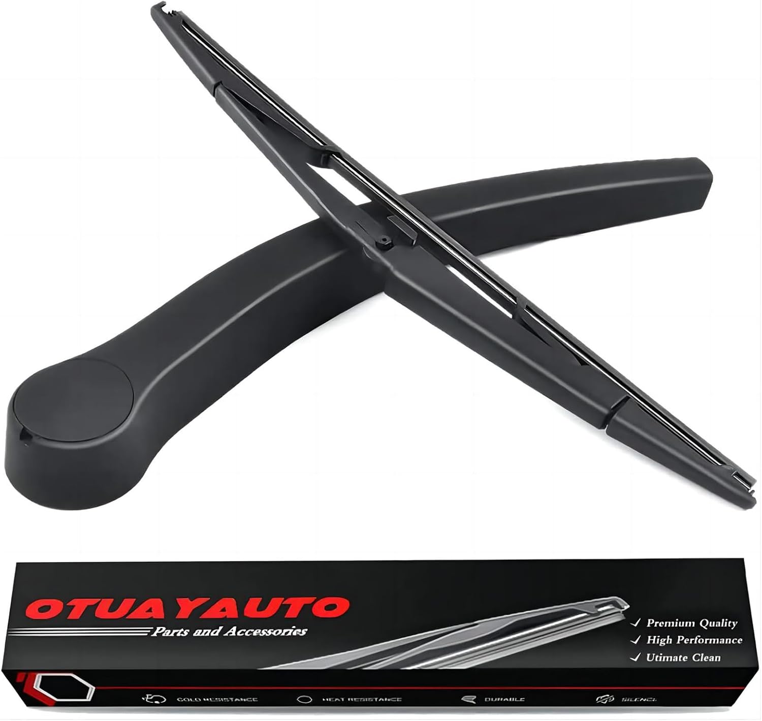 OTUAYAUTO Rear Windshield Wiper Replacement for 2011-2022 Dodge Durango, Back Wiper Blade Arm Cover Kits Accessories Assembly for Rear Window