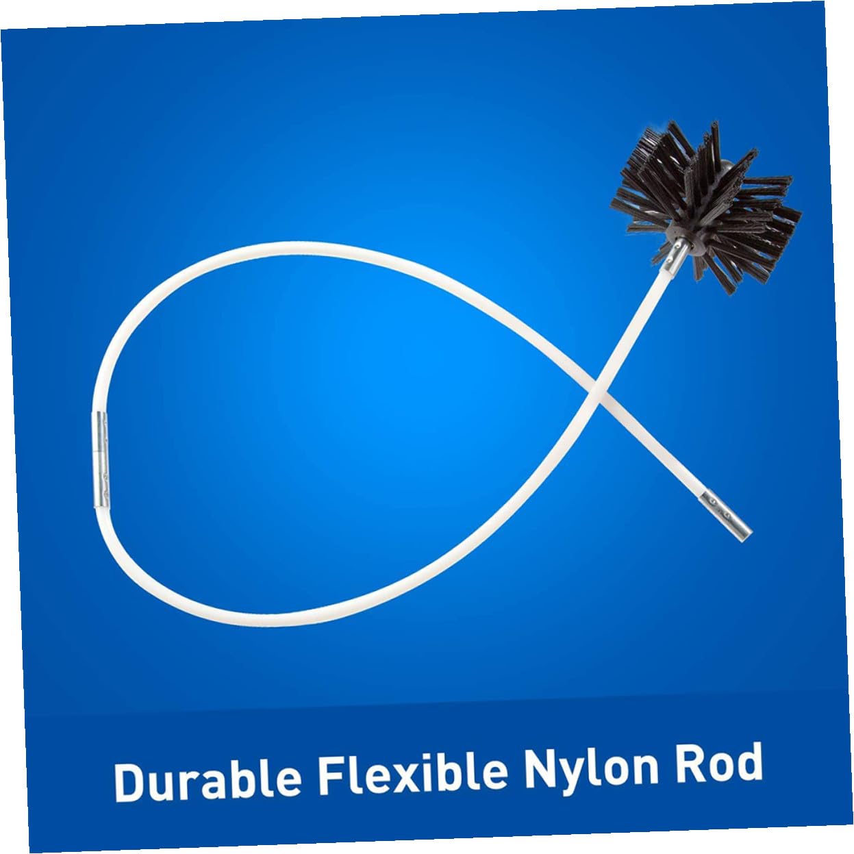 Kamin Reinigungsbürste mit Nylonbürste und Eisenstangen Flexibles Schornstein und Trocknerrohr Reinigungsset zur Effektiven Entfernung von Flusen und Staub