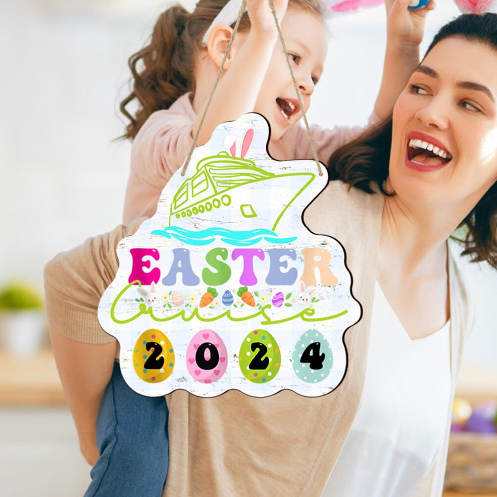 Bioprocess, targa da muro con scritta Happy Easter e gatto nero con orecchie da coniglio e