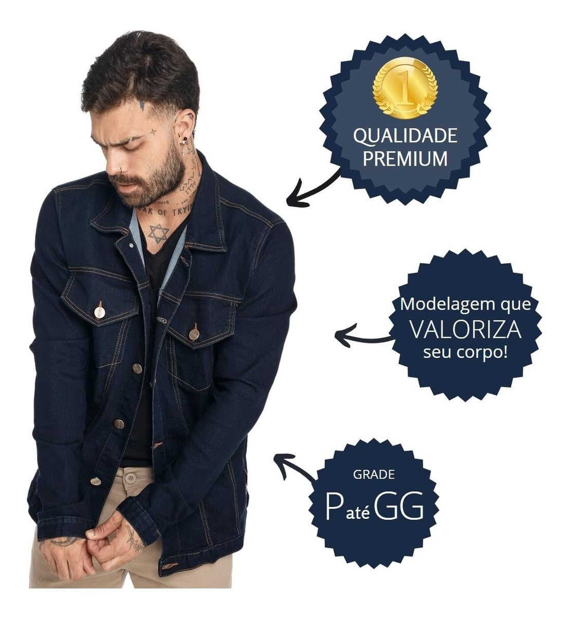 Jaqueta Jeans HNO Jeans Premium Azul Escuro em promoção! Veja a oferta e mais achadinhos de Jaquetas & Casacos 3 Hoje é o melhor dia para comprar Jaqueta Jeans HNO Jeans Premium Azul Escuro com aquele preço maroto! Promoção! Aproveite a oferta! 3