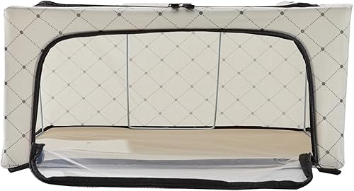 Miniatura 9 de Periea Cajas de almacenamiento de tela Oxford con marco de acero, debajo de la cama o en el armario, paquete de 2 organizadores medianos (puntos