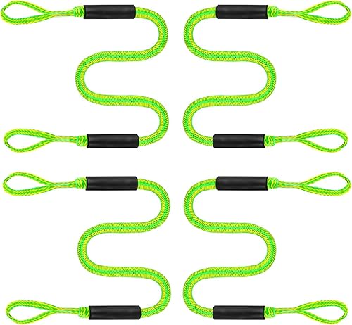 Miniatura 7 de Líneas elásticas para muelle – Accesorios para barcos – Cuerda de amarre de 4 pies para PWC, moto acuática, pontón, kayak, canoa, lancha motora
