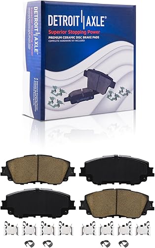 Miniatura 74 de Detroit Axle - Kit de freno para pastillas de freno de cerámica Ford Mustang Base GT 2000 2001 2002 2003 con repuesto de hardware delantero y trasero