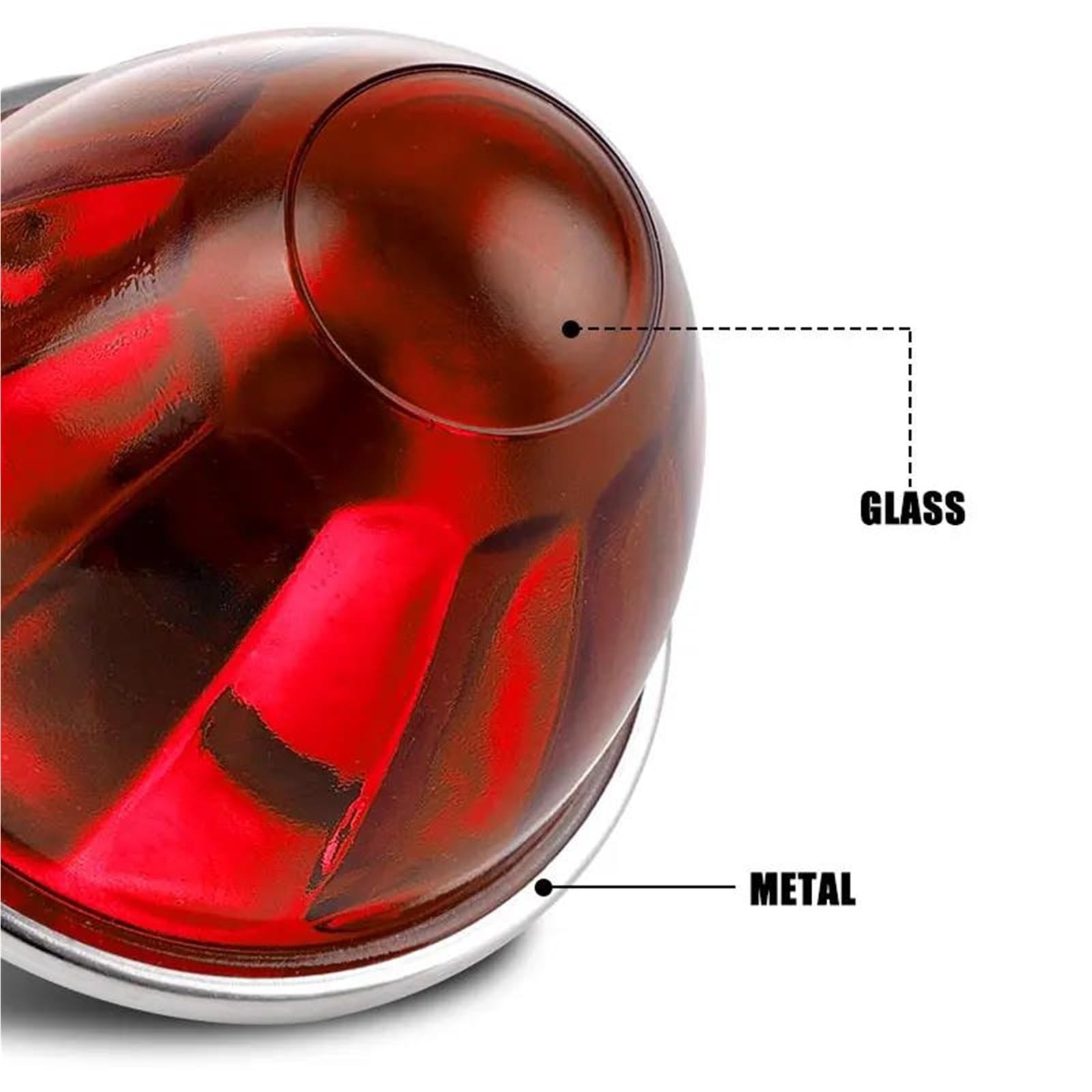 Luz Intermitente Luces LED De Posición Lateral, Luz Trasera Cristal, Señal Giro Para Camión, Remolque, Tractor, Autobús(2pcs Red)