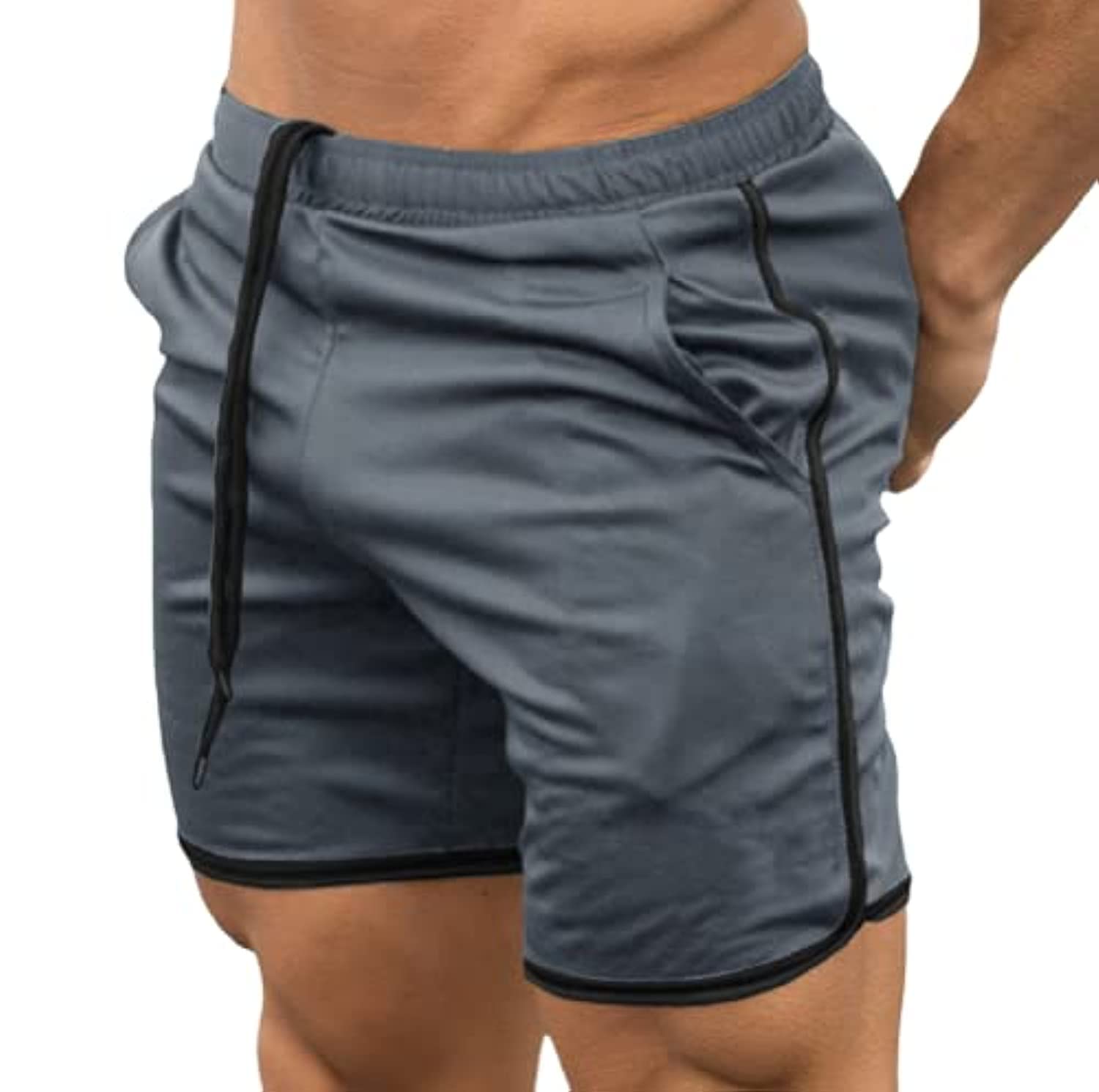 Men's Gym Workout Boxing Shorts Running Short Pants Fitted Training Bodybuilding Jogger Short