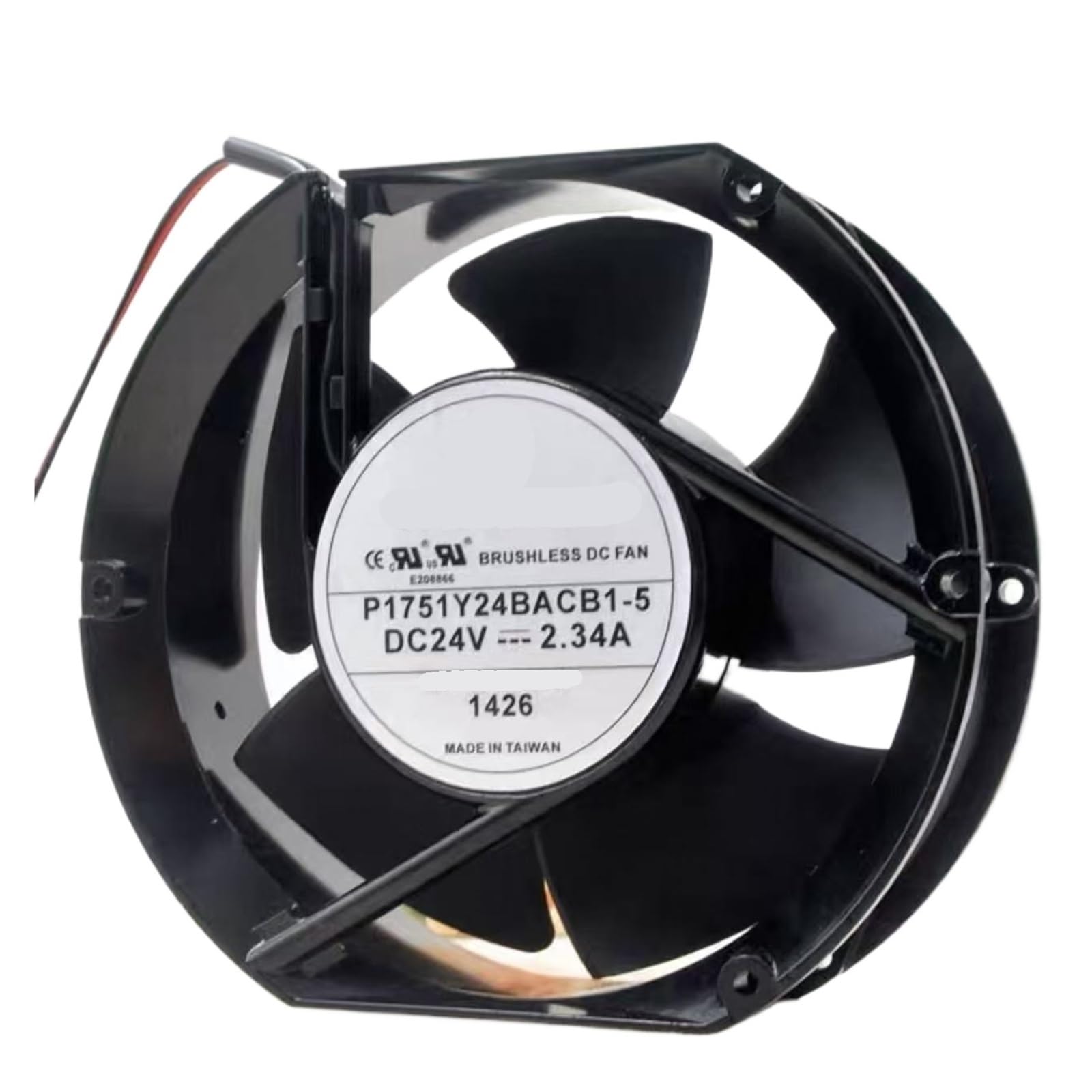 WEUSANXPL P1751Y24BACB1-5 172x172x51mm 24V 2.34A 2-Wire Cooling Fan