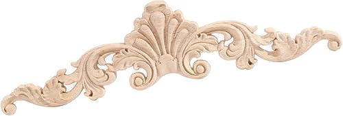 Vista 79 de Long Wood Appliques - DIY Wooden Carved Onlays for Bed, Door, Cabinet & Wardrobe Decoration (4PC, 20x5cm/7.8"x1.9")