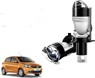 Auto Pearl H4 LED Projector Lens Car Headlight Bulbs 12V 8000LM Bulb H4 CSP Chip High/Low Beam, 45W-55W Canbus Turbo, 6000K White Light compatible with Tiago 2016-2020 (Pack of 2)