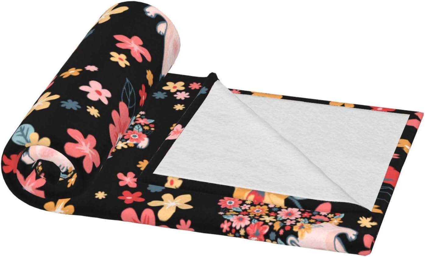 Cute Hedgehogs Throw Blanket for Couch Sofa Plush Fleece Bed Blanket Lightweight Comfy Flannel Blankets Ultra-Soft Warm Blanket Throw for Home Camping Travel Gifts 50"x40" - Image 3