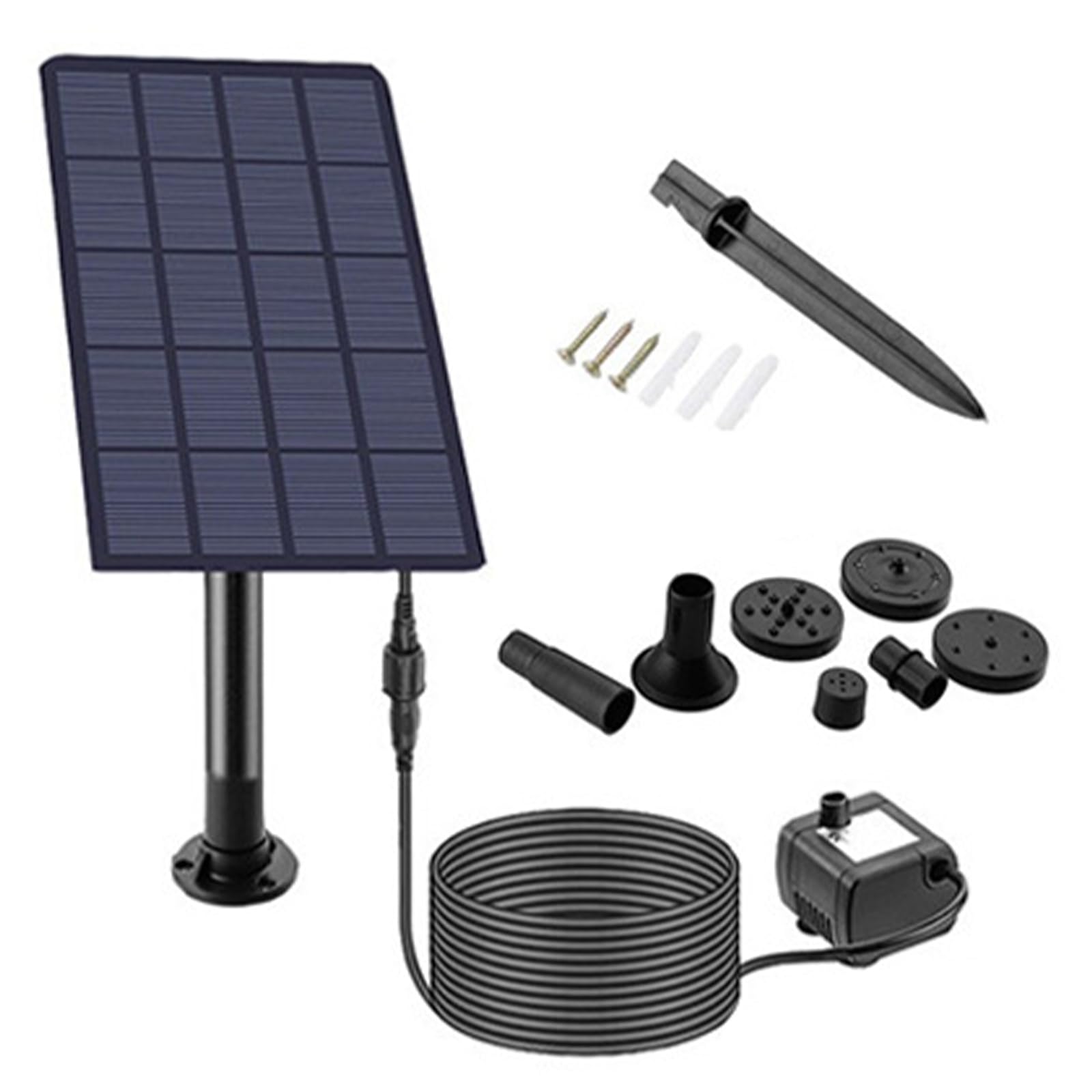 JDKJAG Solars Fountain Pump, Solar Water Feature Pumps, Solar Power Water Pump, Up to 65 Centimeters of Waters Column, Brushless Motor for Bird Baths, Aquariums, Small Ponds, and Garden Decorations