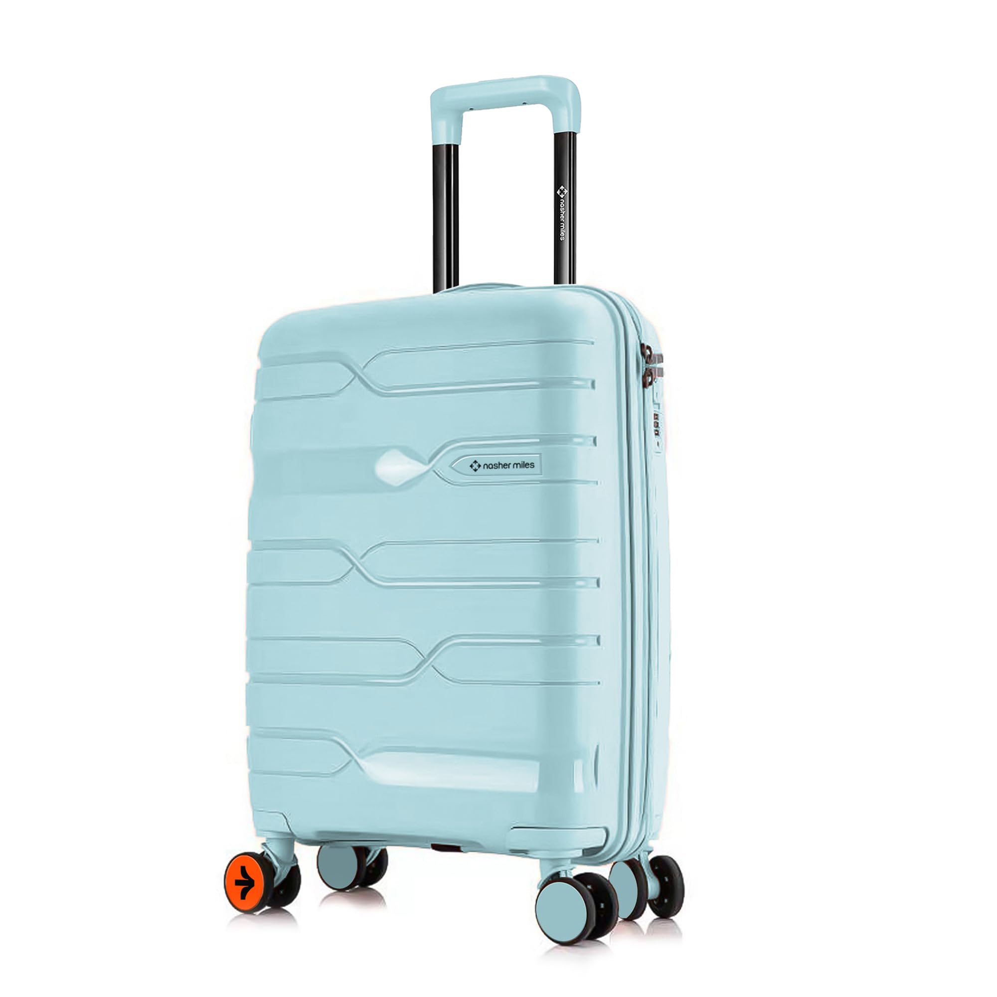 Polypropylene 360 Degree Paris Hard-Sided Cabin Luggage 20 inch | 55cm | 8 Wheels Small Trolley Bag for Travel | Suitcase (Pastel Green)