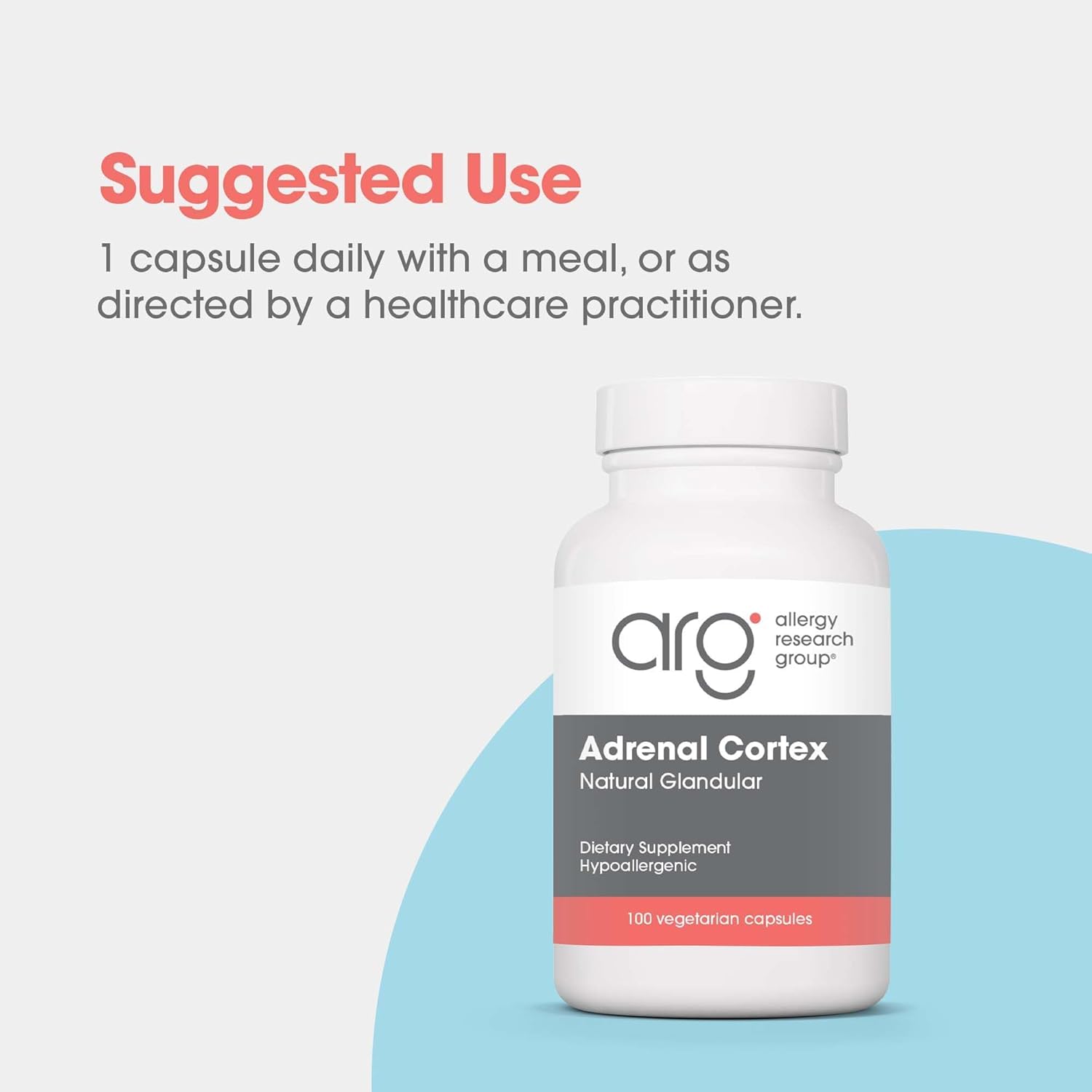 Allergy Research Group ARG Adrenal Cortex - Supports Healthy Stress Response & Metabolism - Delivers 100 mg Freeze-Dried Bovine Adrenal Cortex Tissue - 100 Servings - 100 Capsules - Image 6