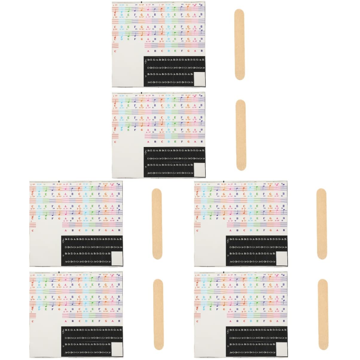 Adium 3 pieces Piano Keyboard Stickers piano label stickers removable