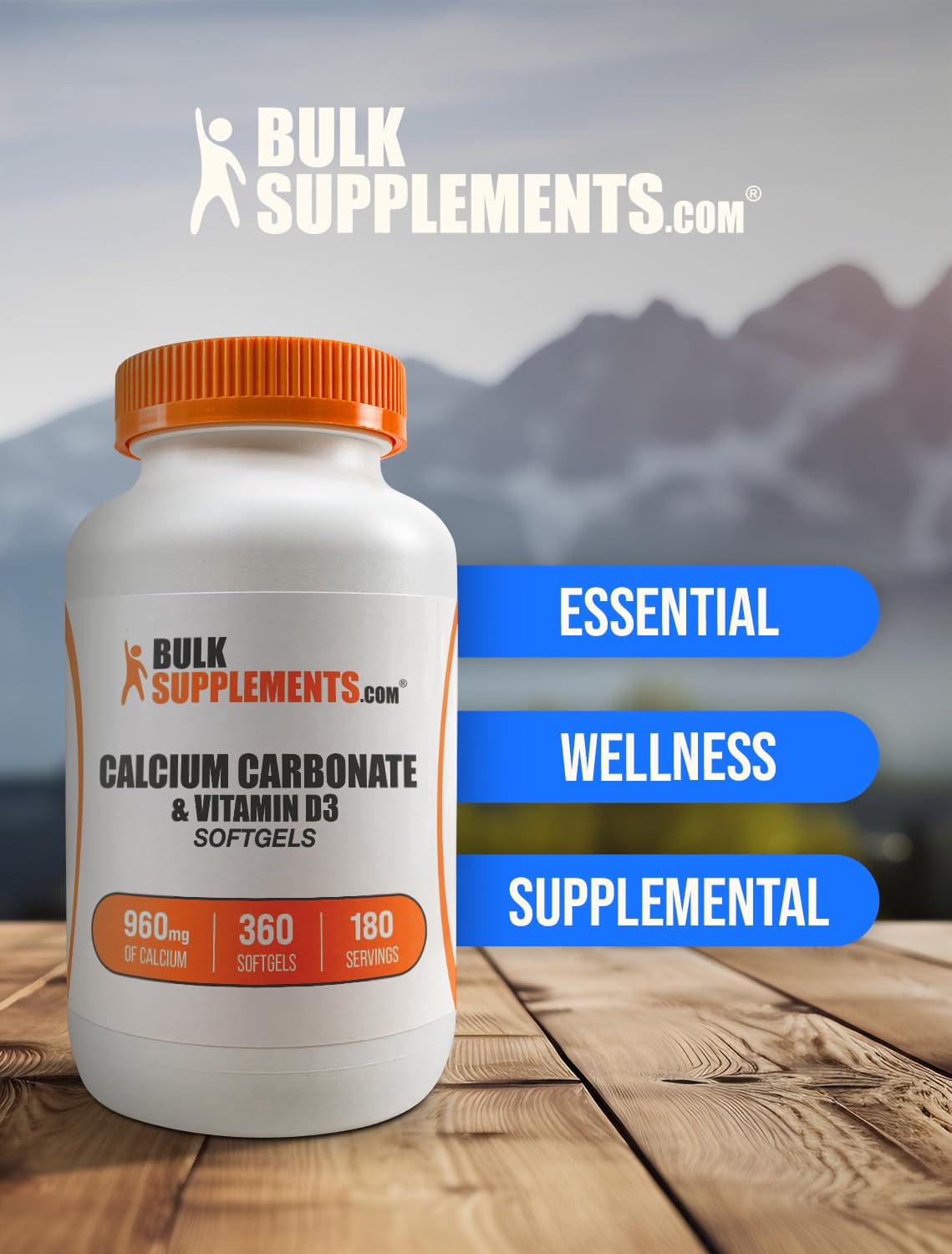 BulkSupplements.com Calcium Carbonate & Vitamin D3 Softgels - Calcium and Vitamin D3, Calcium & D3 Supplement for Immune Support - Gluten Free, 2 Softgels per Serving, 360 Count (Pack of 1) — Amazon image 5