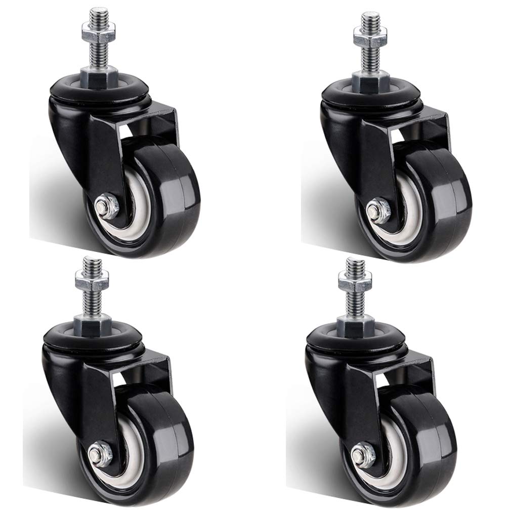 Trolley-Möbelrolle, Hochleistungsrollen, 4er-Set, 50 mm, 360° drehbar, Tragfähigkeit 200 kg (441 lbs)