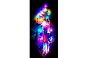 Unicorn Dream Catcher with Feather Led Light
