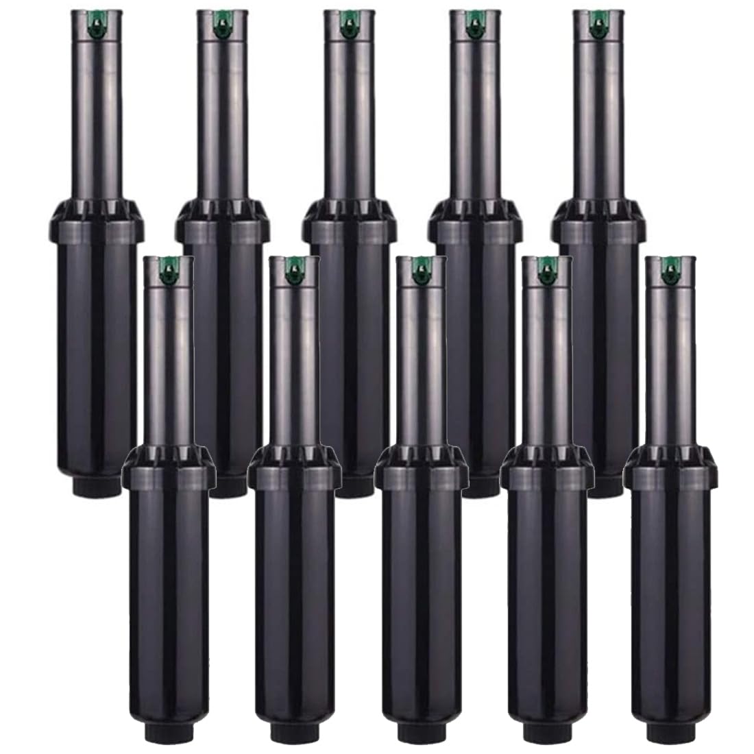 Suinga Hunter SRM-04 - Irrigatore da 1/2", confezione da 10 irrigatori a turbina regolabile da 40° a 360°, portata da 4 a 9,4 metri, diffusore per sistemi di irrigazione automatica in giardini