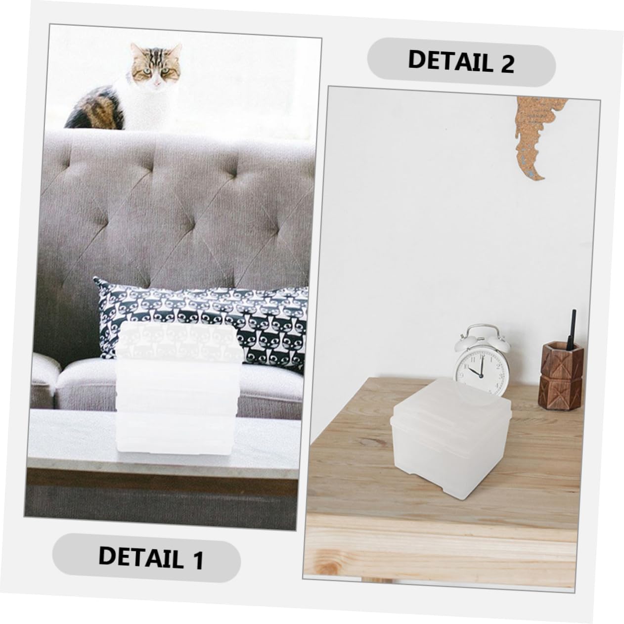 NUOBESTY Photo Storage Box Organizer for Pictures Postcards Parts Reusable Craft Case for Travel Home Use