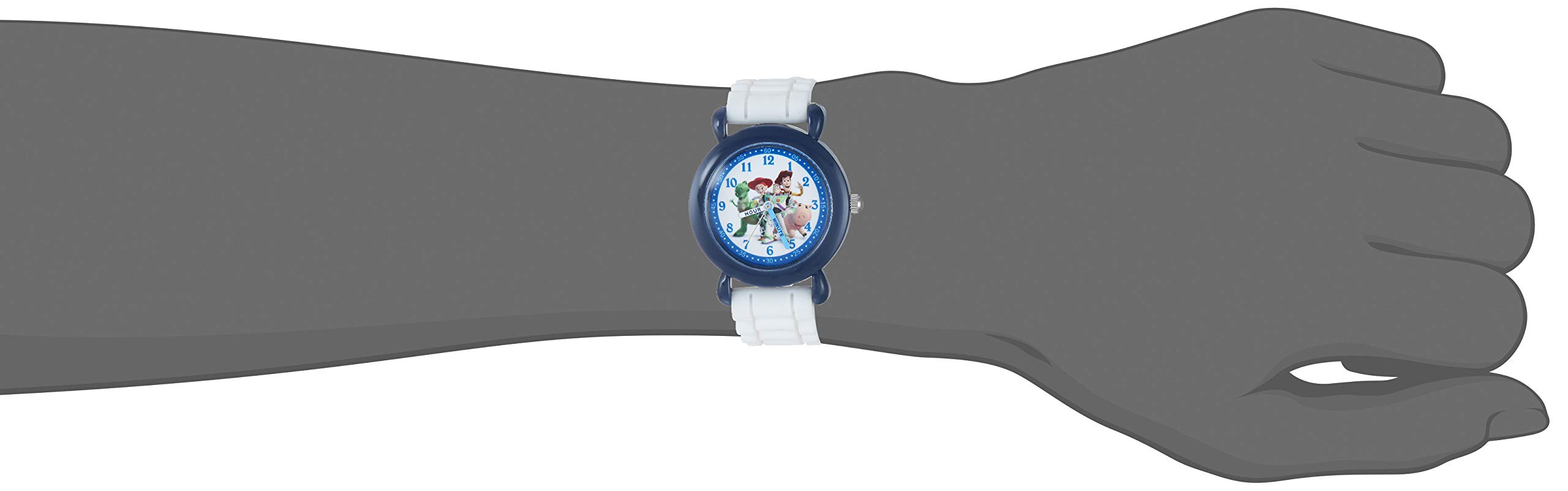 Disney Toy Story Kids' Plastic Time Teacher Analog Quartz Silicone Strap Watch