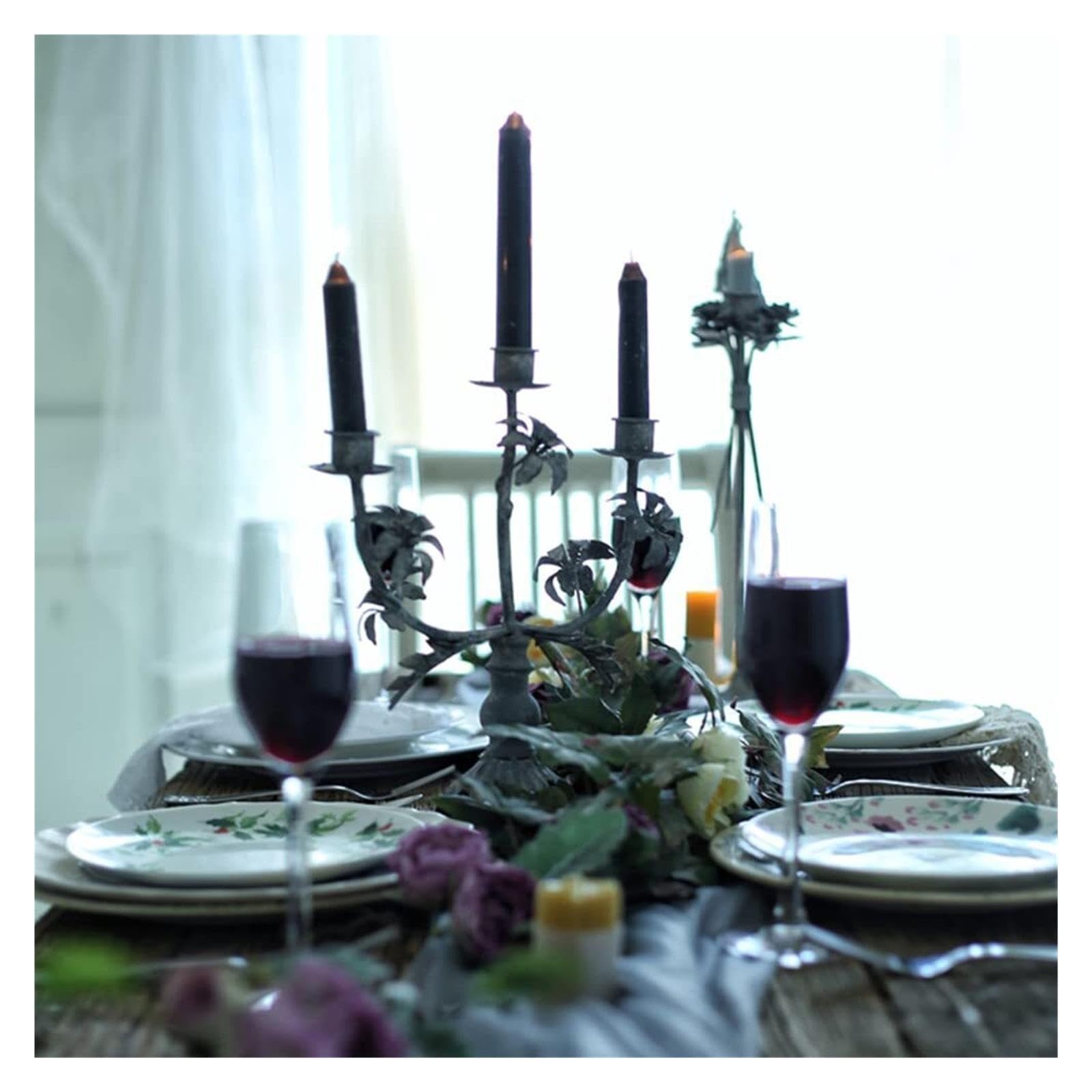 Portacandele Shabby Chic 3Arms Candle Holders for Flolwers Candlestick Decorazioni per la mensola del Camino