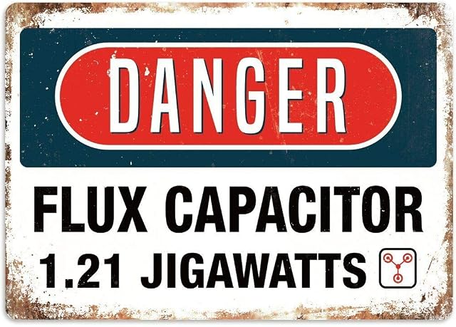 LBS4ALL Retro BACK FUTURE Flux Capacitor Pub Shed Bar Man Cave Metal Vintage SIGN