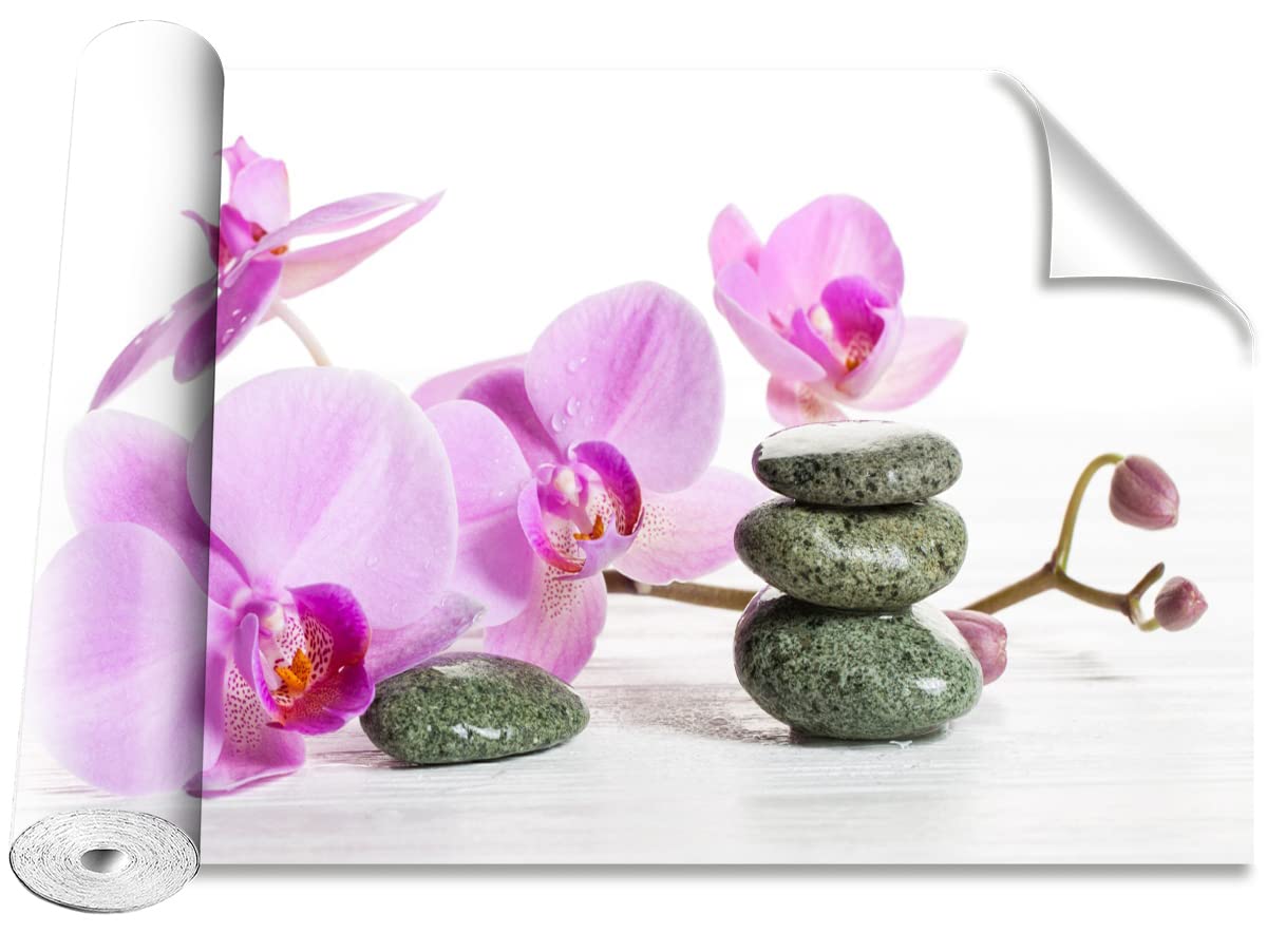 Stickers muraux spa orchidée 104x70cm pour salon moderne
