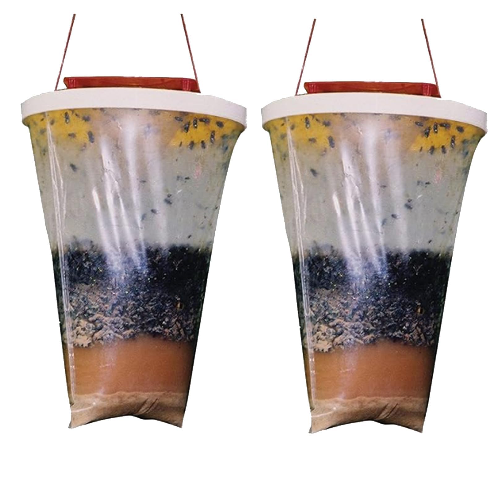 2 Pcs Fly Trap Outdoor, Fly Catcher for Barns and Stables, Fly Repellent Solution for Farms and Gardens, Drain Fly Trap Design, Dimensions 20 X 20 X 1.5 Cm