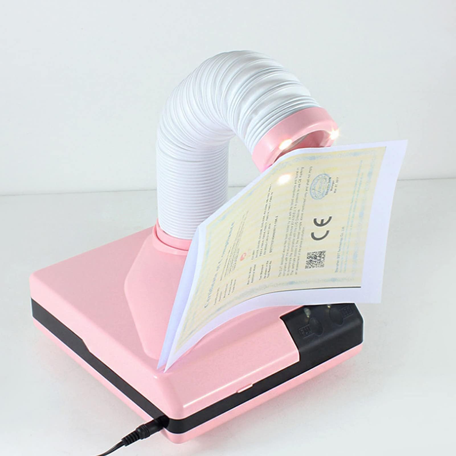 SenhE Aspirapolvere per Unghie, Dentale Aspiratore Portatile con Tubo di Aspirazione Retrattile, Aspiratore per Banco di Lavoro Dentale per Laboratorio Dentale