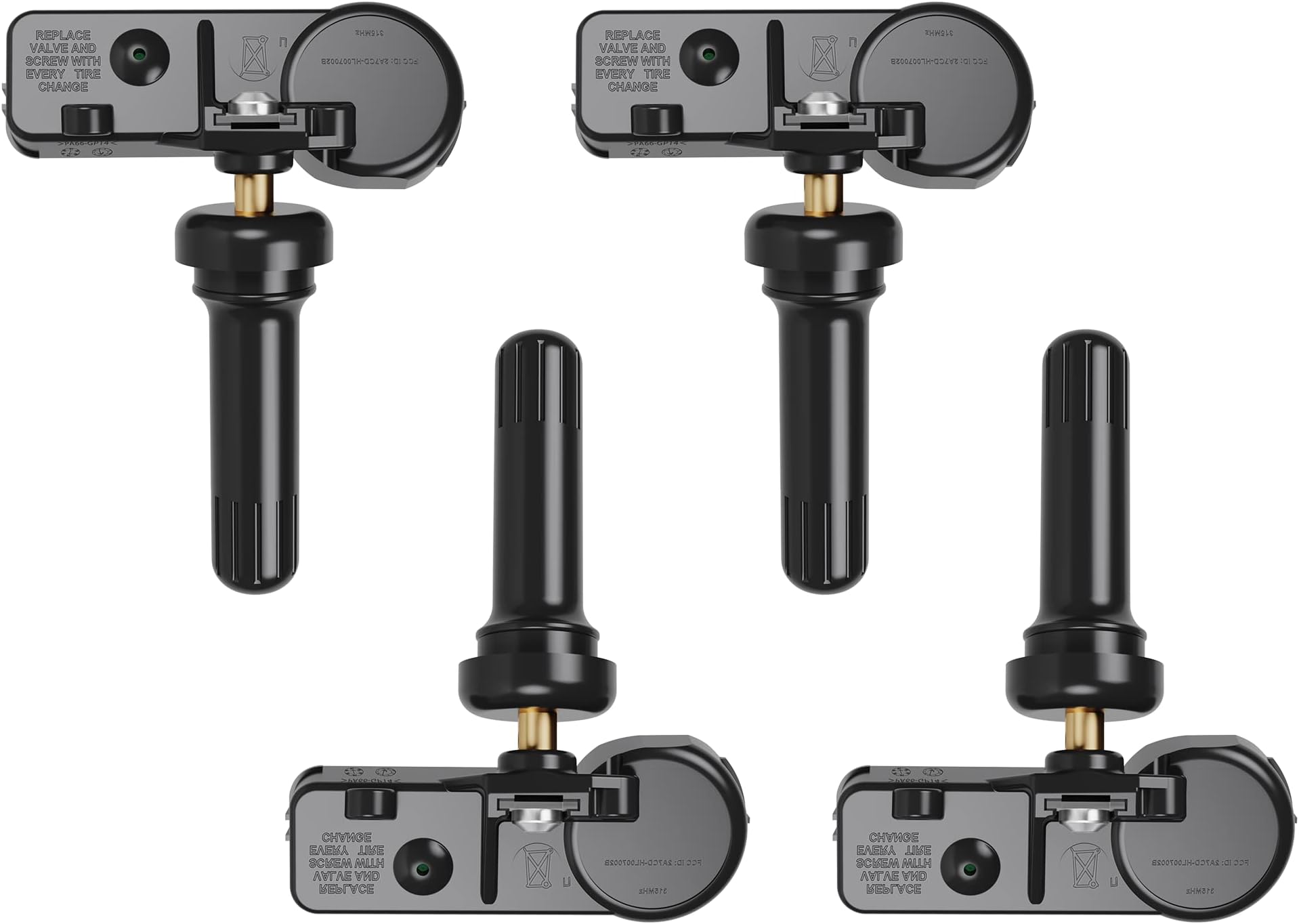 TPMS Sensor,GM 315Mhz Tire Pressure Monitoring Sensor Compatible for Chevy Silverado GMC Cadillac Buick Pontiac Saturn Hummber Saab Replace#13598771 13598772 13586335 13581558 4 Pack