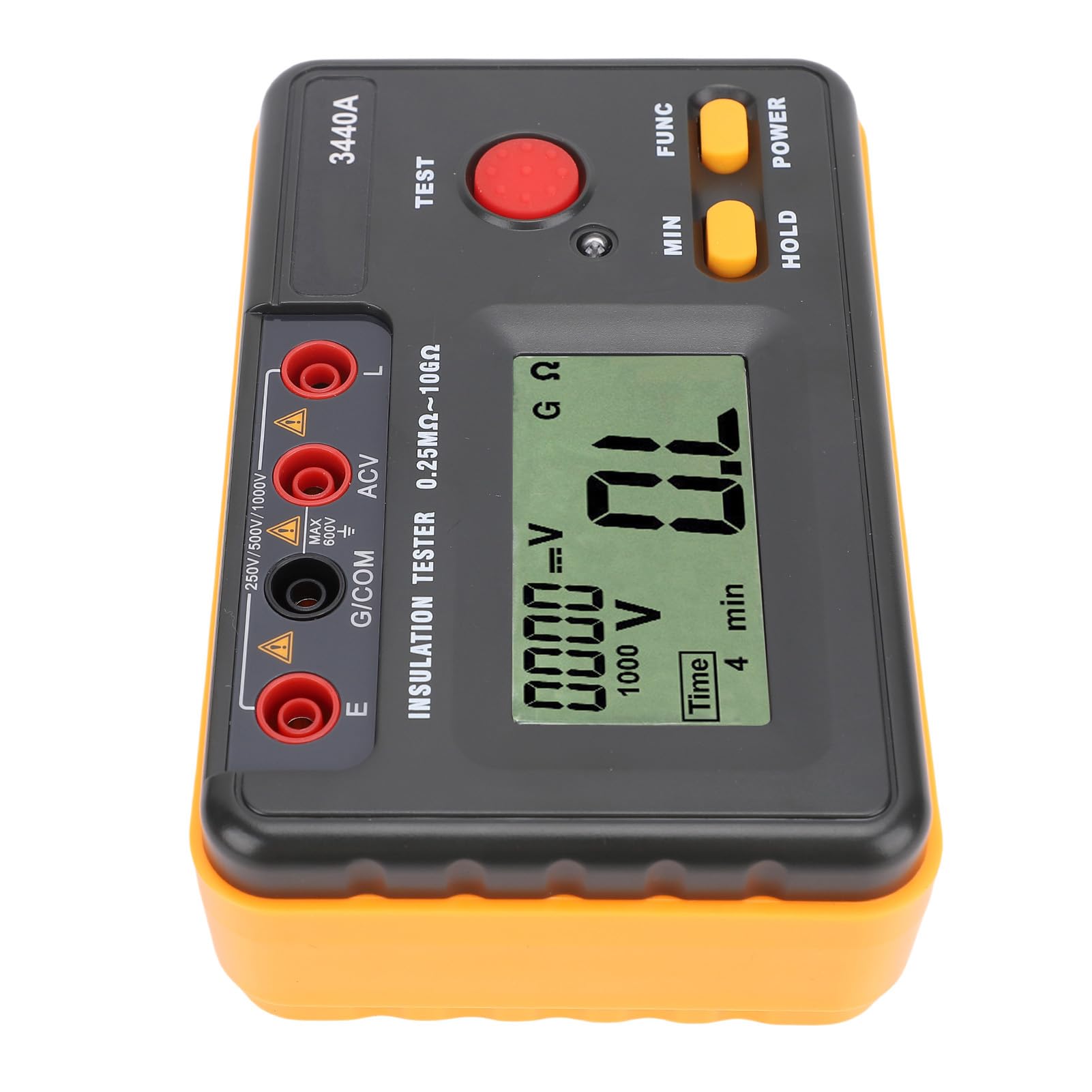 Kadimendium Probador de Resistencia de Aislamiento Medidor de Ohmios Digital Duradero para Medición de Energía Eléctrica 250 V 500 V 1000
