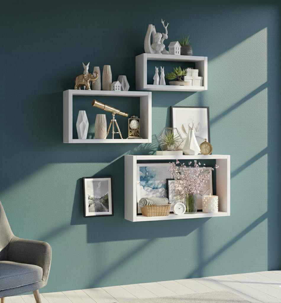 Floating Wall Shelves Set White-image-20