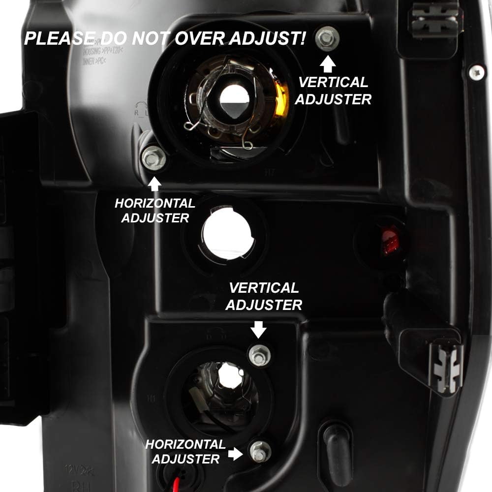 AKKON - For 2008-2010 Ford F250 F350 F450 F550 Superduty LED Tube Projector Headlights Driver+Passenger Pair