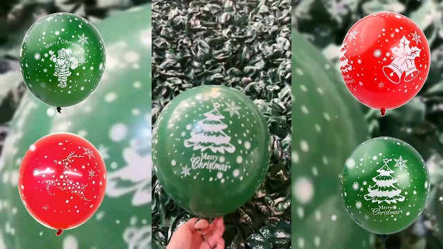 10 pz 12 pollici Palloncini Di Natale Stampa Di