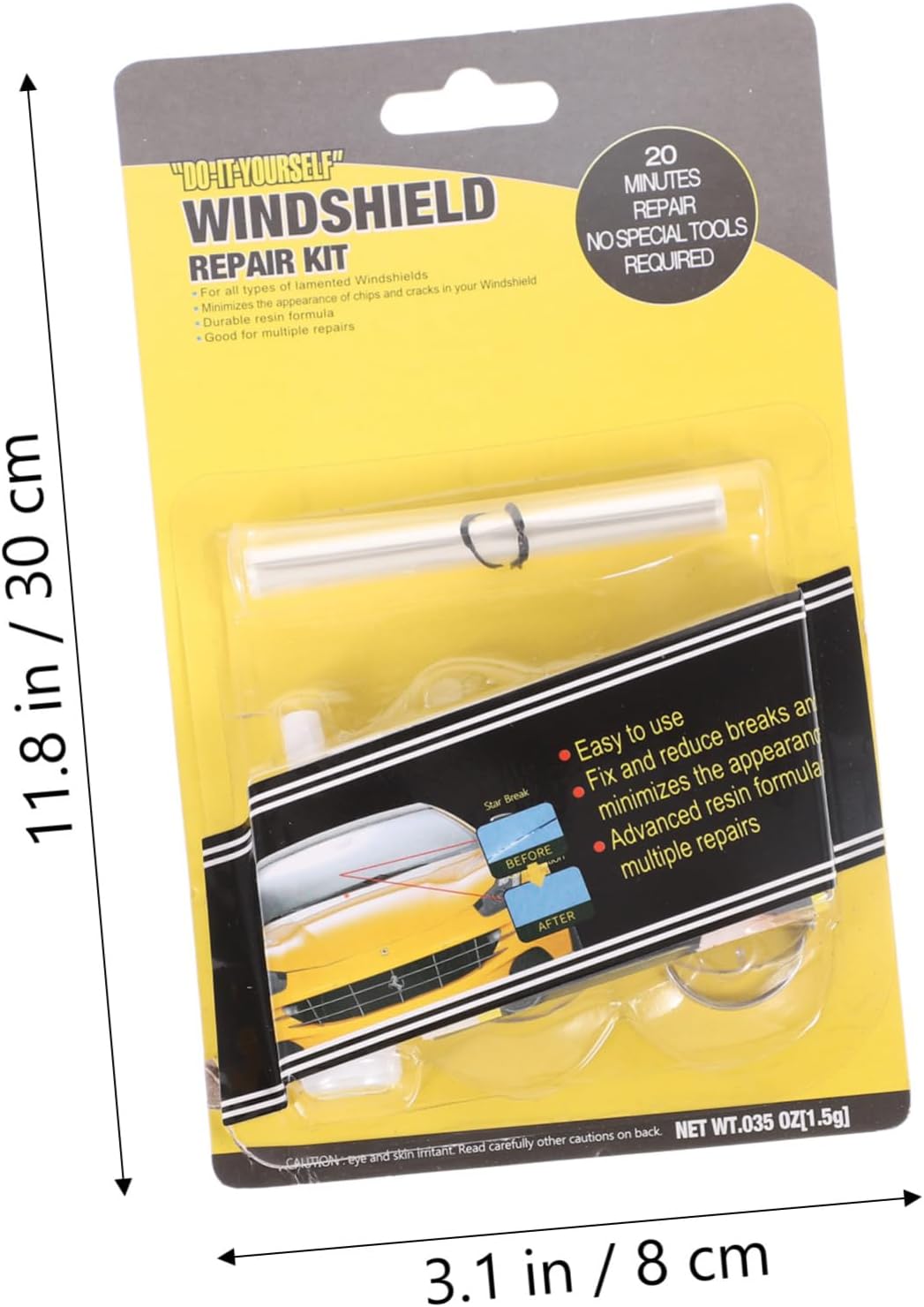 FAVOMOTO 5sets Windshield Crack Repair Kit Glass Repair Tools for Chips and Cracks Easy for Automotive Windshield Damage Lightweight and Portable Design