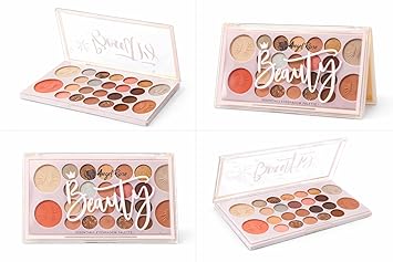 Angel Rose Beauty Essentials Eyeshadow Palette, Waterproof and Sweatproof, Matte and Glitter Shades, High Pigmentation, with Free Makeup Brush
