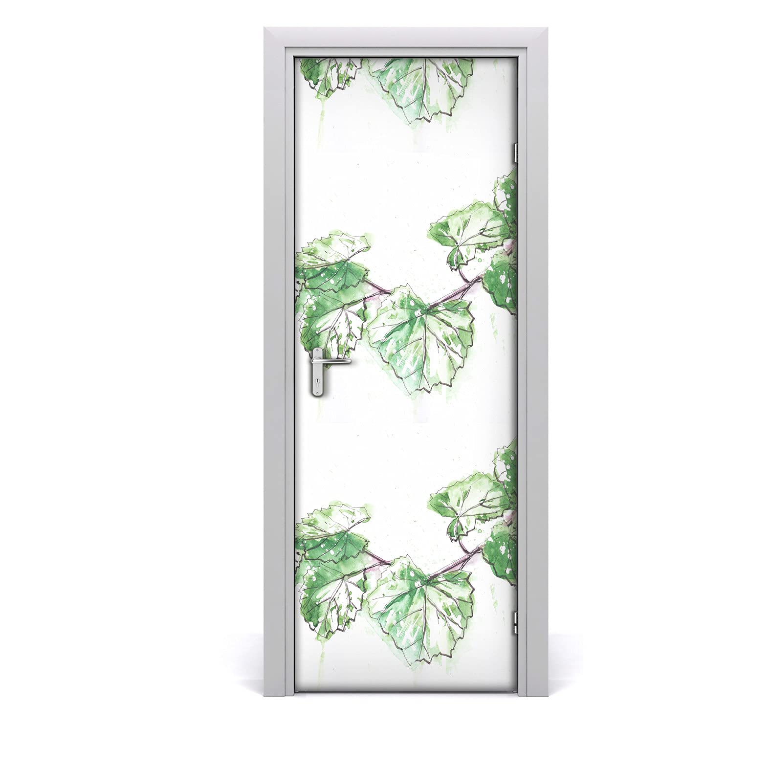 Etiqueta de la puerta 77x200 cm vinilo adhesivo de hojas de vino Coloray